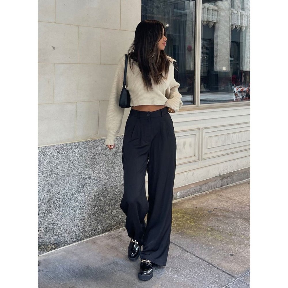 Princess Polly Kacey Black Trousers Sz 4